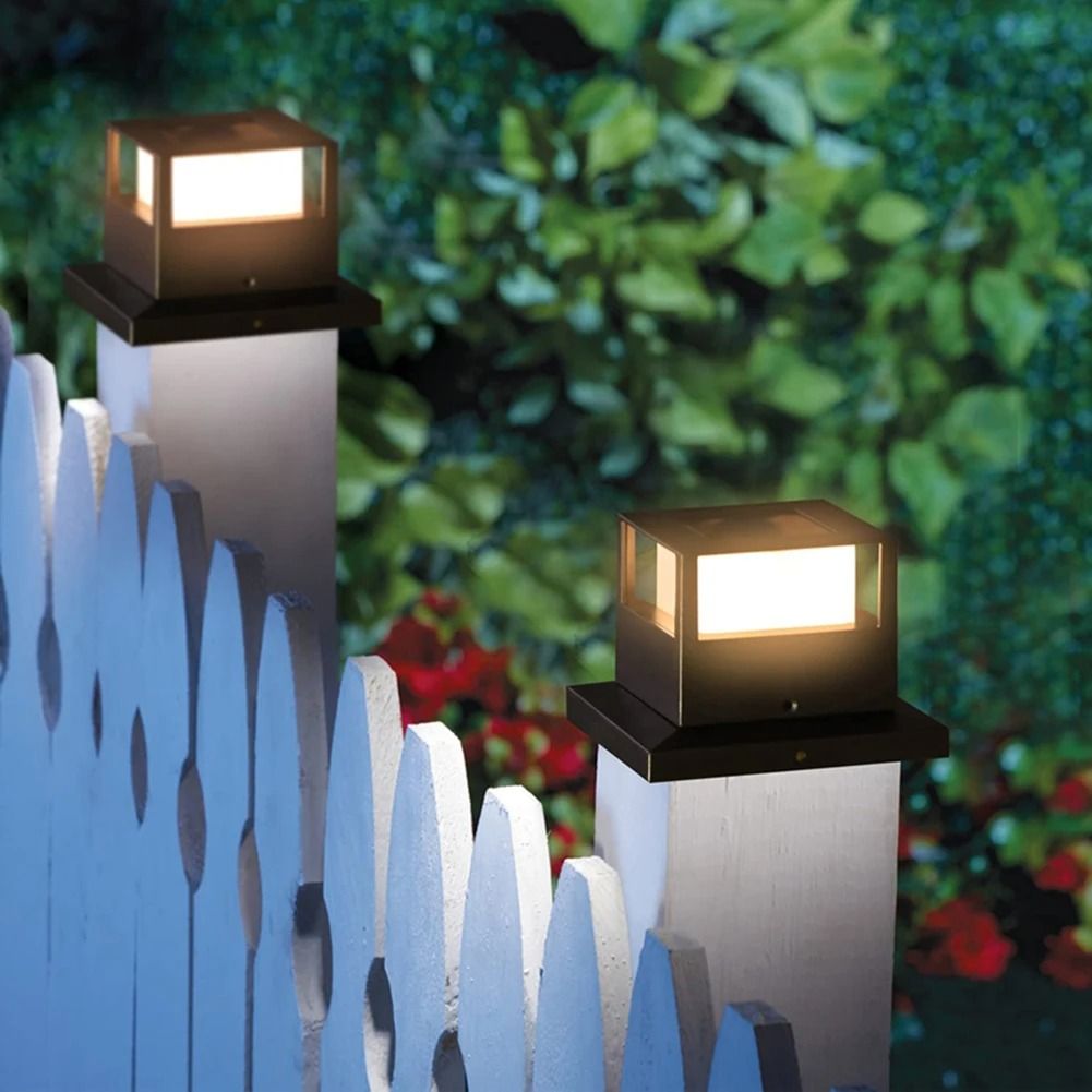 LED Solar Pillar Light | Waterproof Outdoor Column & Fence Post Lamp with Dual-Color Switching