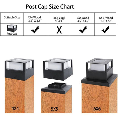 LED Solar Pillar Light | Waterproof Outdoor Column & Fence Post Lamp with Dual-Color Switching