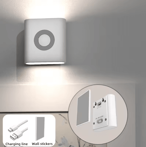 4-Pack Motion Sensor Night Light – USB-C Rechargeable Wireless LED Closet Lights