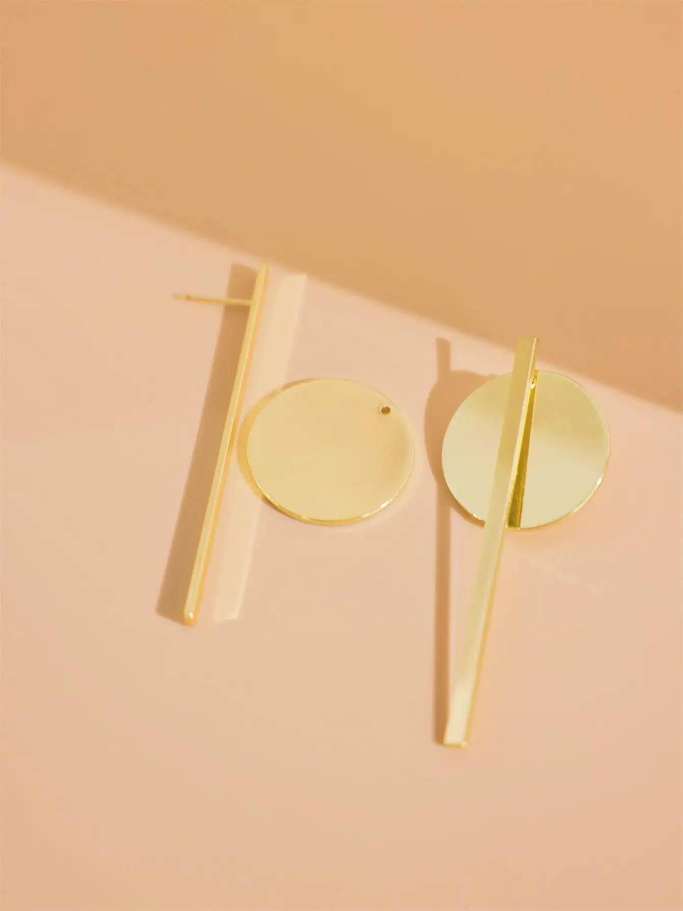 2 Piece Round Bar Earrings Set Trendy Womens Jewelry