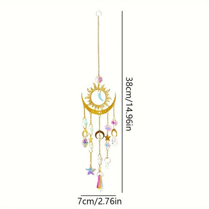 Star Moon Wind Chime Sun Catcher Hanging Garden Decoration