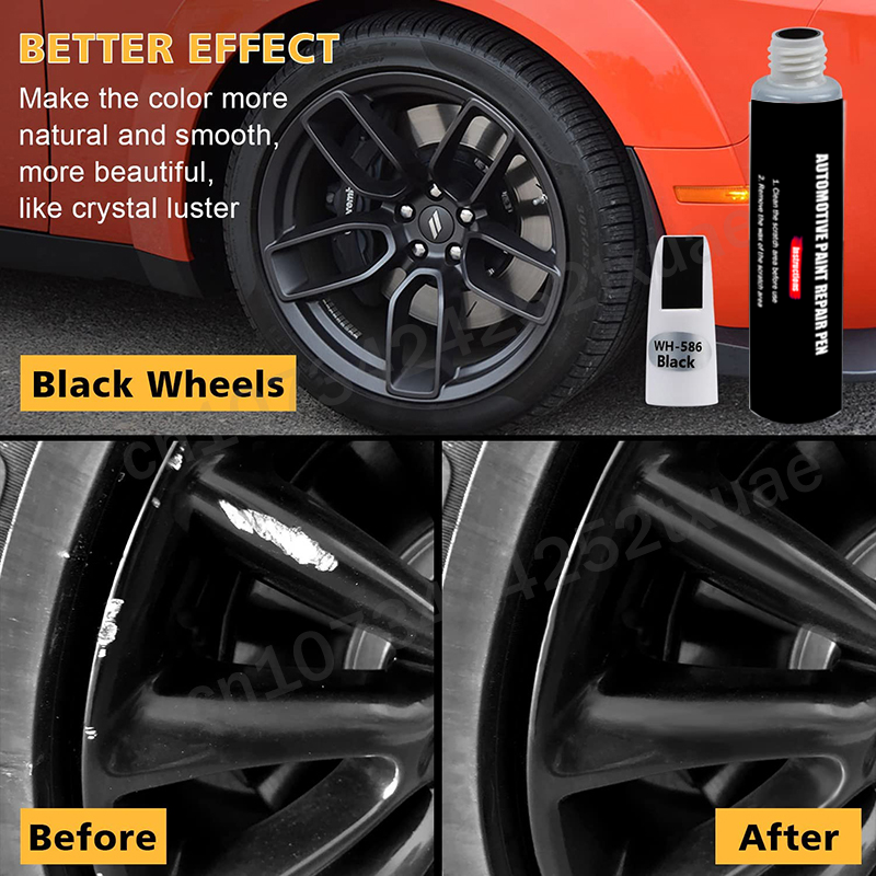 Car Wheel Touch-Up Paint Pen, Quick Scratch & Chip Fix for Alloy Wheel Repair