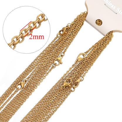 Stainless Steel Cuban Cross Link Chains for DIY Jewelry Making & Gifts
