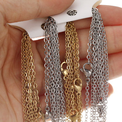 Stainless Steel Cuban Cross Link Chains for DIY Jewelry Making & Gifts