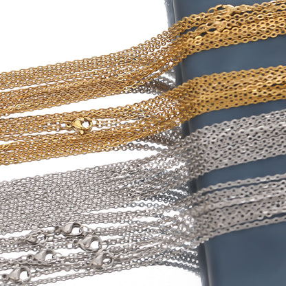 Stainless Steel Cuban Cross Link Chains for DIY Jewelry Making & Gifts