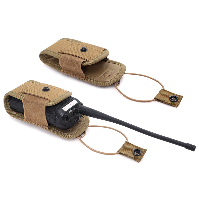 Molle System Walkie Talkie Bag Multifunctional Camouflage Accessory Bag for Outdoor Sports and Wireless Devices