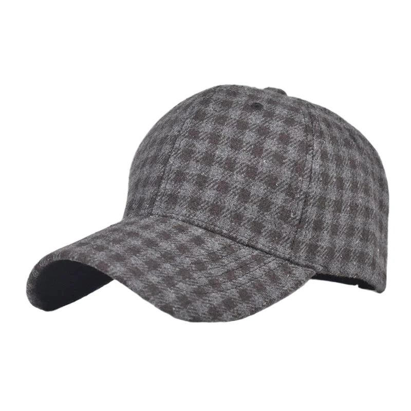 Classic Checkered Baseball Cap – All-Season Sun Visor Cap with Adjustable Fit for Men & Women
