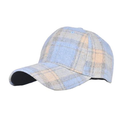 Classic Checkered Baseball Cap – All-Season Sun Visor Cap with Adjustable Fit for Men & Women