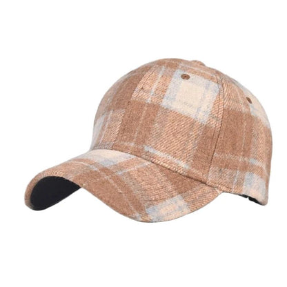 Classic Checkered Baseball Cap – All-Season Sun Visor Cap with Adjustable Fit for Men & Women