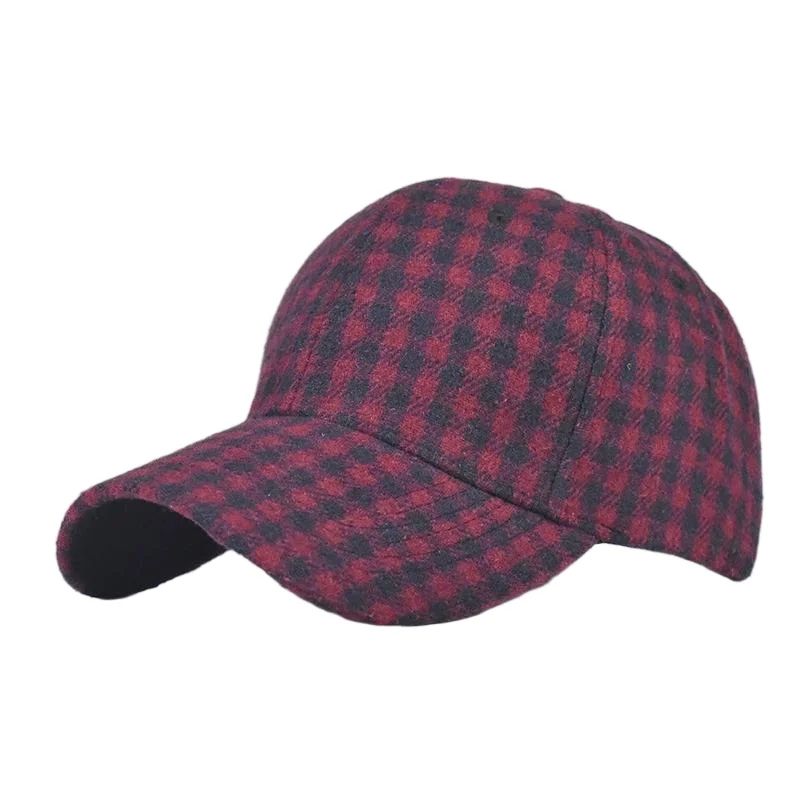 Classic Checkered Baseball Cap – All-Season Sun Visor Cap with Adjustable Fit for Men & Women