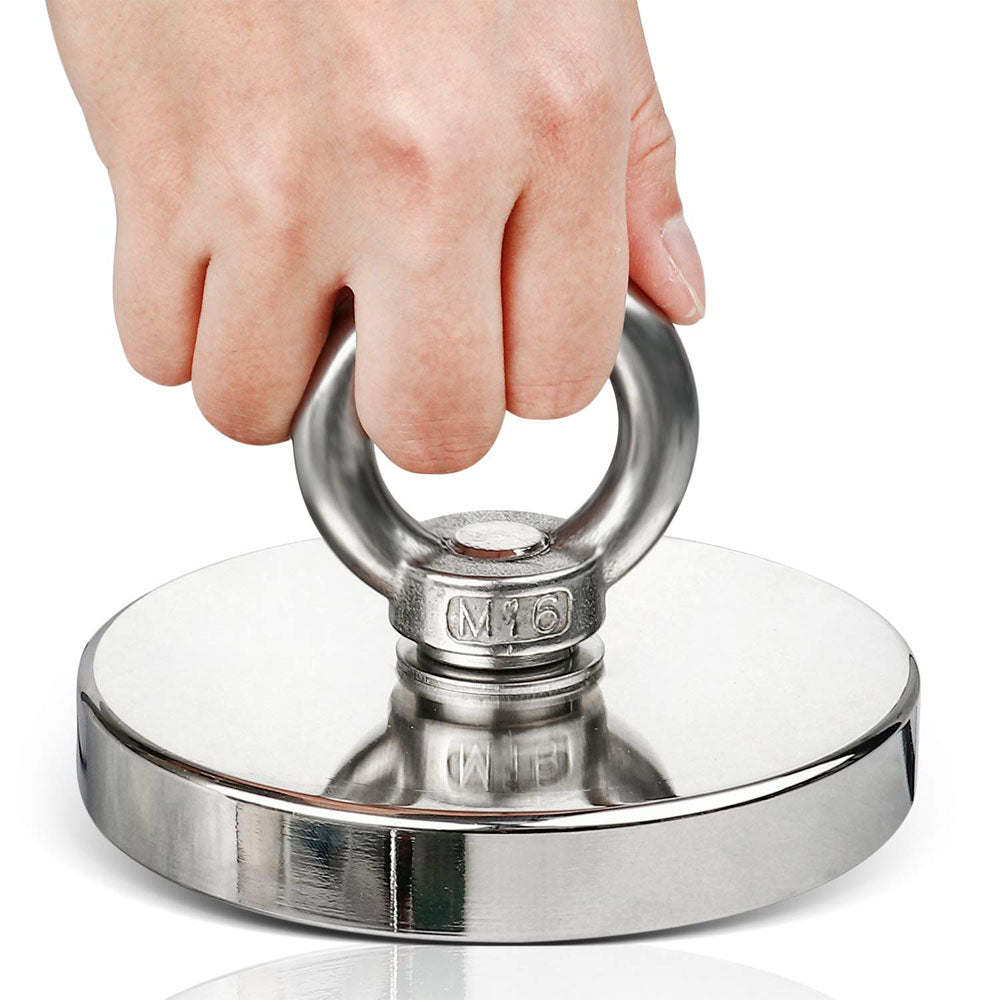 Super Strong Neodymium Fishing Magnet with Eyebolt for Salvage and Magnetic Fishing Heavy Duty Hook
