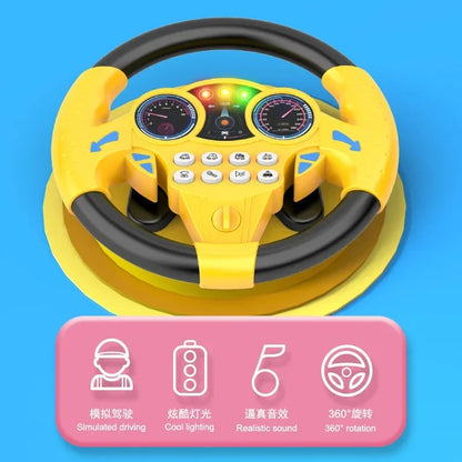 Baby Steering Wheel Toy with Lights and Sounds for Toddlers