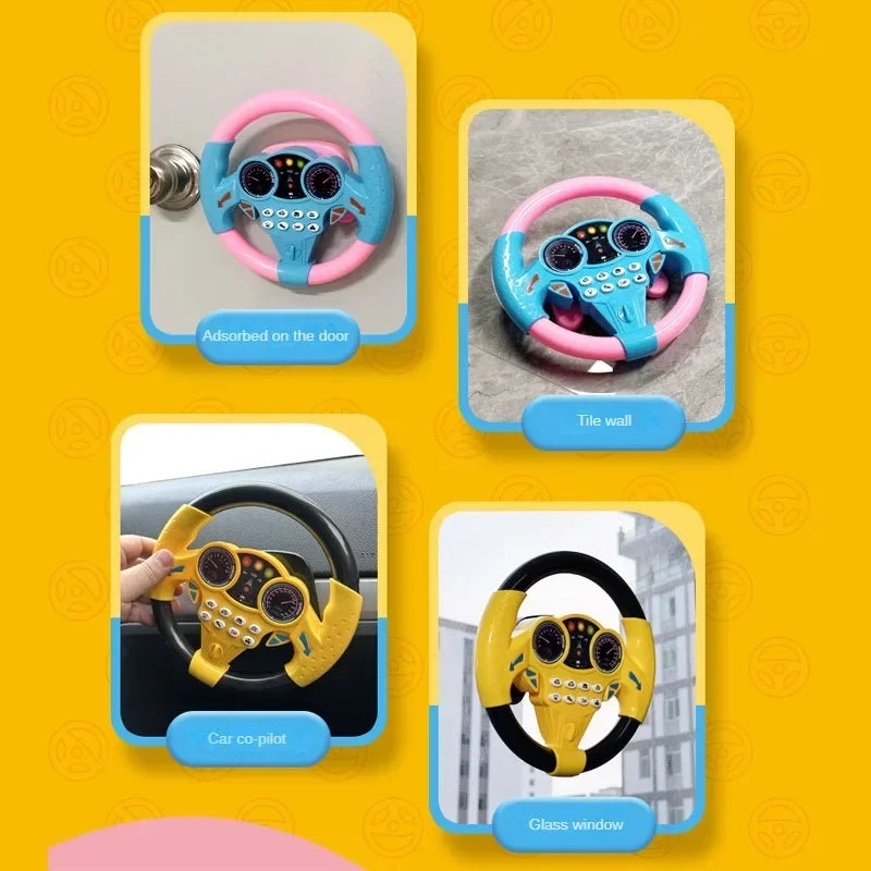 Baby Steering Wheel Toy with Lights and Sounds for Toddlers