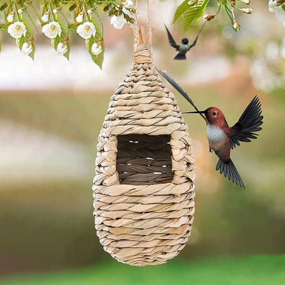 Hand-Weaved Decorative Bird House & Nest Shelter
