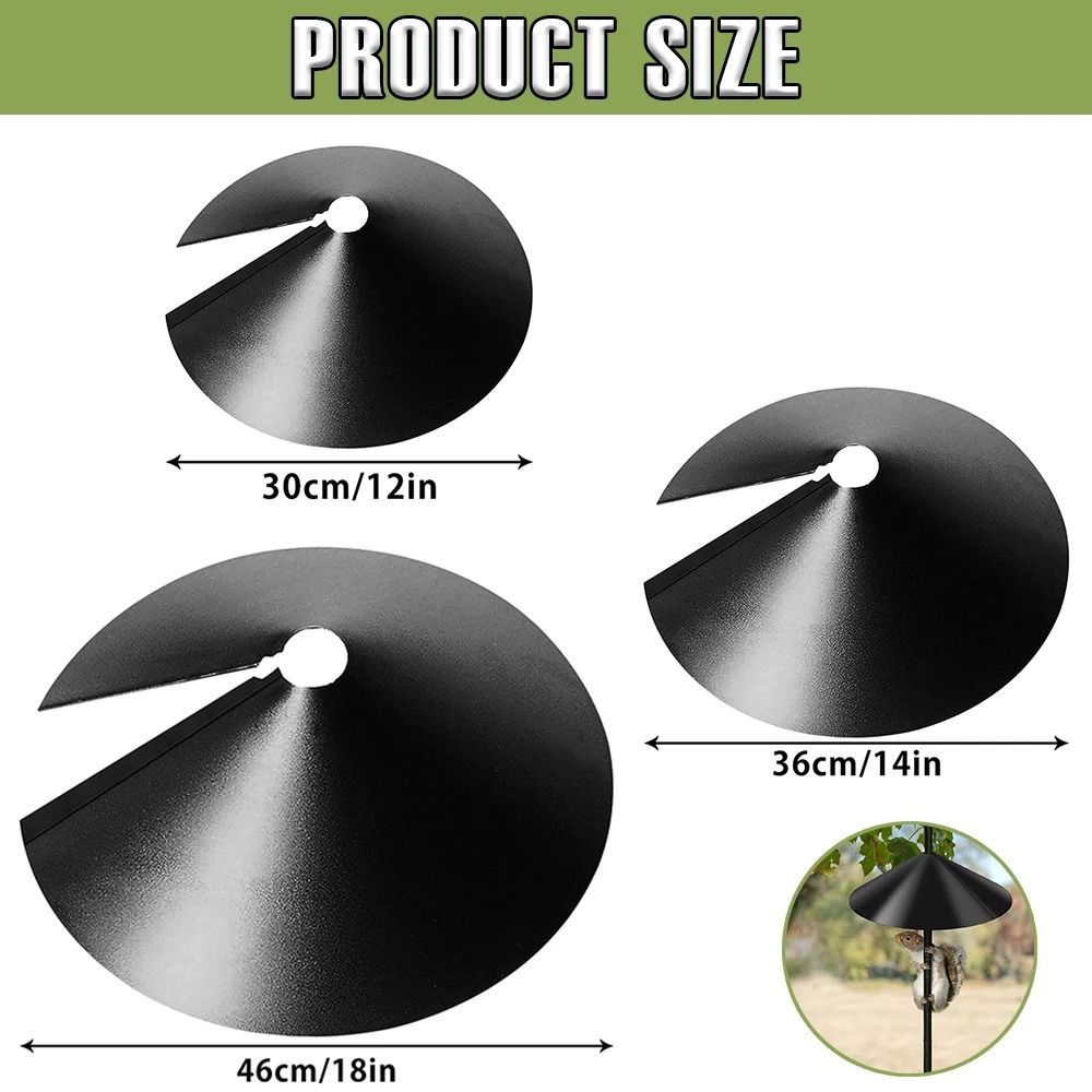 Wrap Around Squirrel Baffle | Durable Plastic Bird Feeder Protection | 12-18 Inch Squirrel Proof Guard for Outdoor Bird