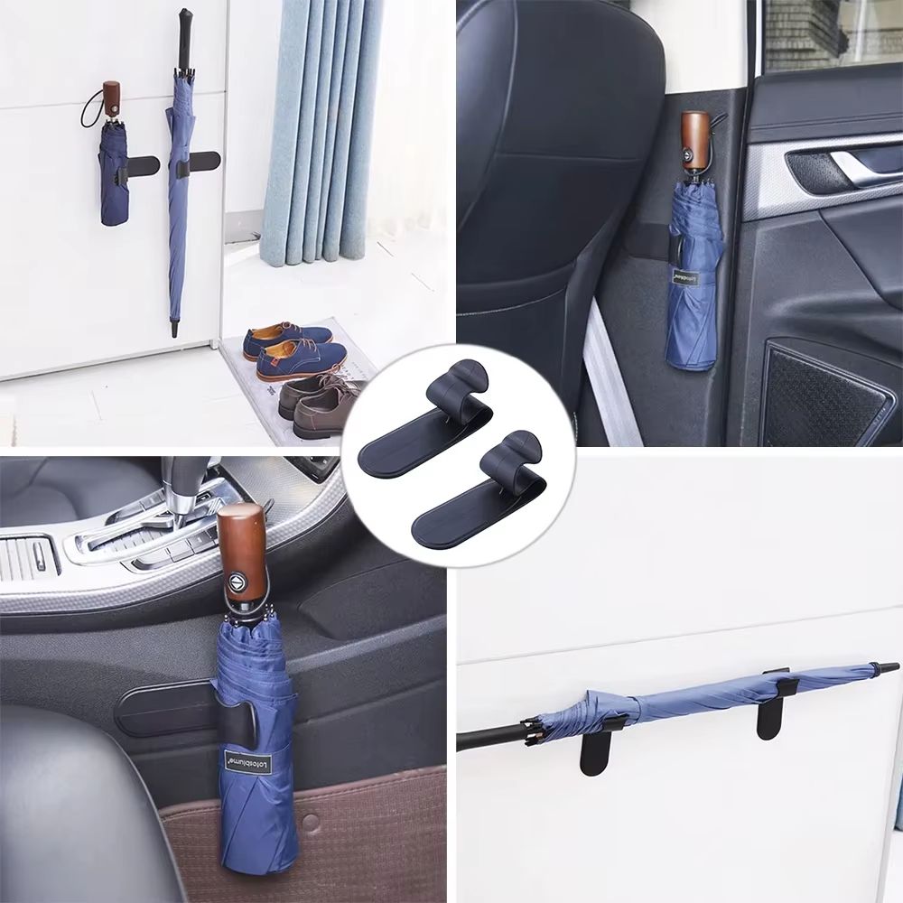 1/2PCS Car Umbrella Holder Hook Universal Car Trunk Organizer Clip Interior Storage Accessory