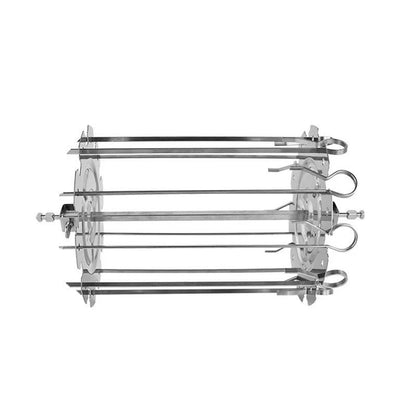 Stainless Steel Rotating Oven Grill Cage Meat Skewer Kebab Maker for Air Fryer and BBQ