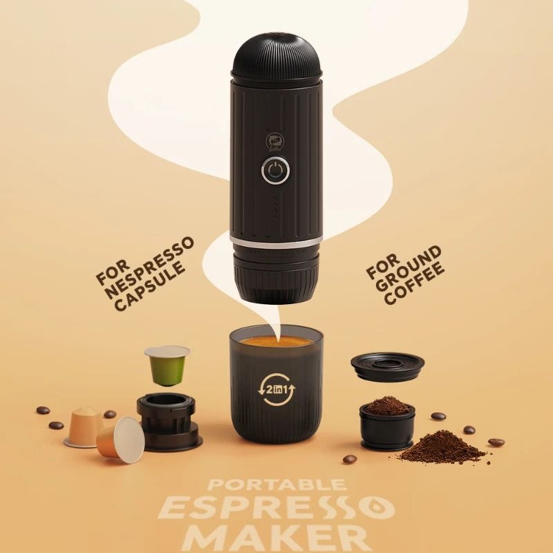 Portable Wireless Heating Espresso Machine – Rechargeable Travel Coffee Maker