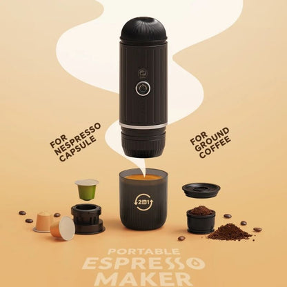 Portable Wireless Heating Espresso Machine – Rechargeable Travel Coffee Maker