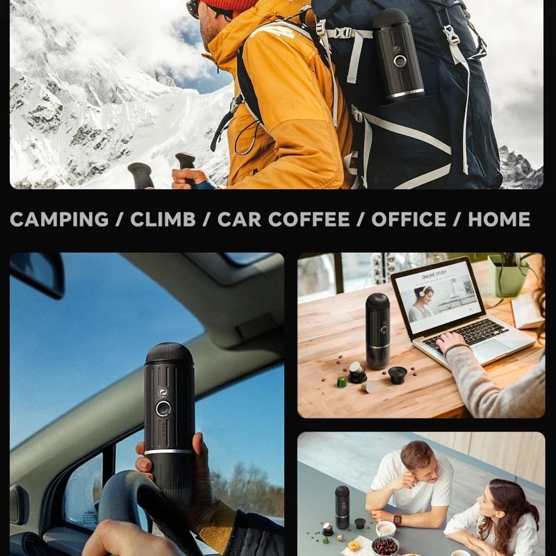 Portable Wireless Heating Espresso Machine – Rechargeable Travel Coffee Maker