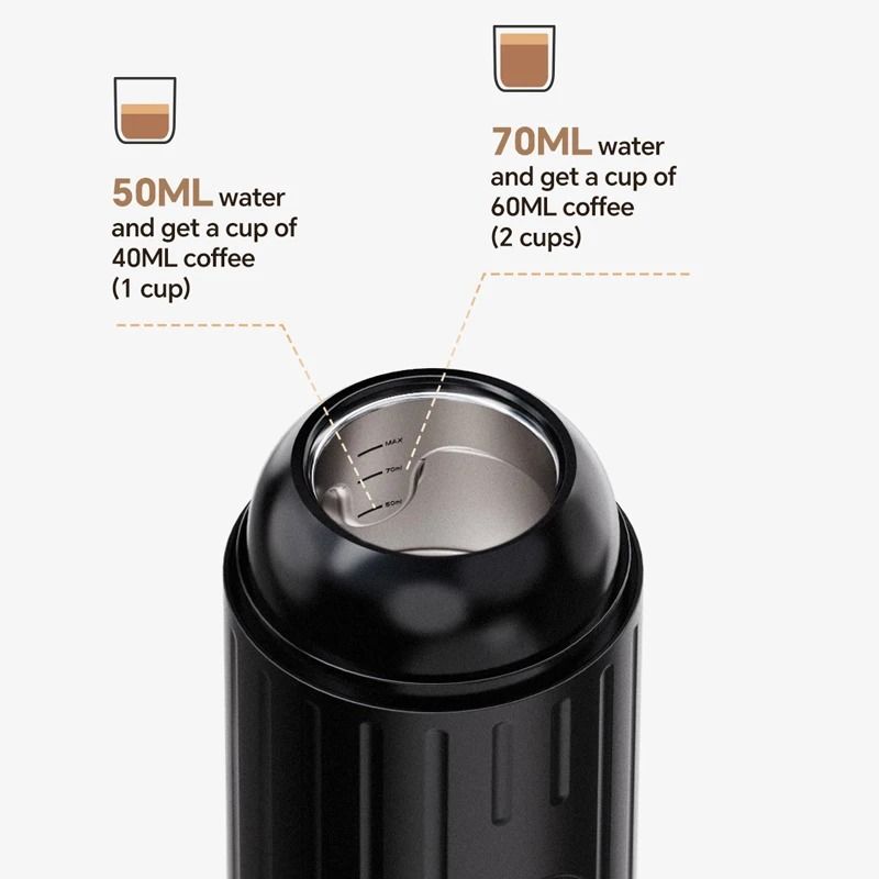 Portable Wireless Heating Espresso Machine – Rechargeable Travel Coffee Maker