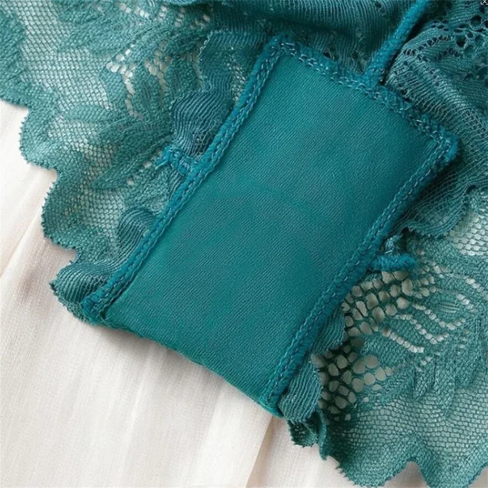 Lace Mesh Seamless Boyshorts Breathable Floral Jacquard Panties