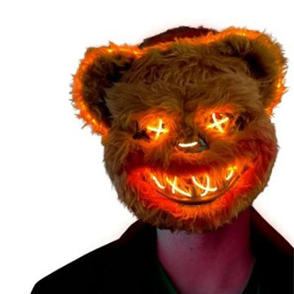 LED Bloody Rabbit Glow Mask – Horror Cosplay Light Up Halloween Mask
