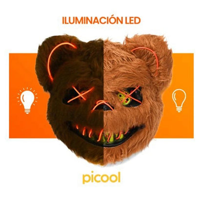 LED Bloody Rabbit Glow Mask – Horror Cosplay Light Up Halloween Mask