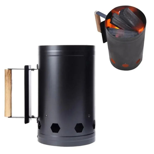 Spark Bucket Charcoal Ignition Cylinder Outdoor Barbecue Stove Igniter with Heat Insulation