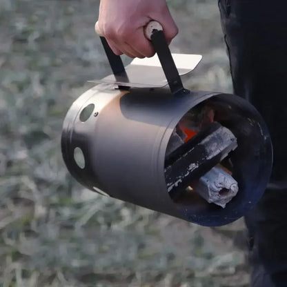 Spark Bucket Charcoal Ignition Cylinder Outdoor Barbecue Stove Igniter with Heat Insulation