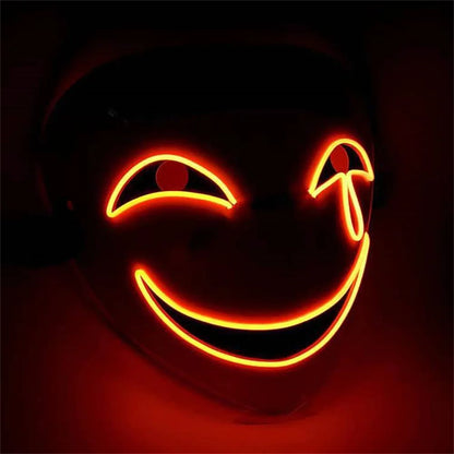 GlowGrin LED Clown Mask – Light Up LED Clown Mask for Halloween, Cosplay & Scary Party Costumes