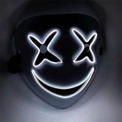 GlowGrin LED Clown Mask – Light Up LED Clown Mask for Halloween, Cosplay & Scary Party Costumes