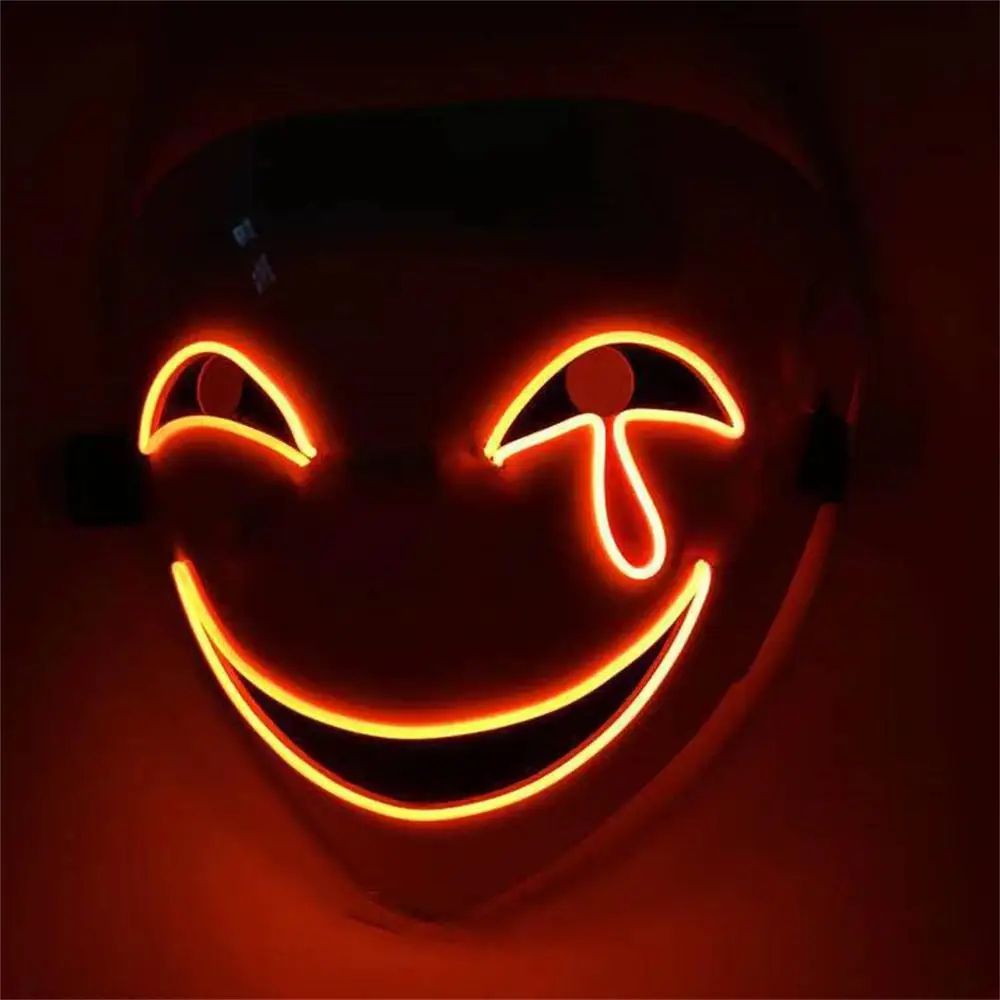 GlowGrin LED Clown Mask – Light Up LED Clown Mask for Halloween, Cosplay & Scary Party Costumes