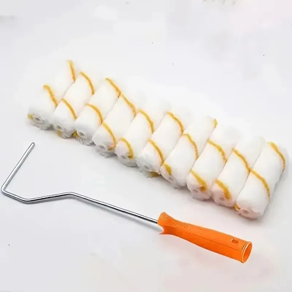 11pcs Paint Roller Kit Small Corner Thumb Roller Core with Polyester Blend Bracket
