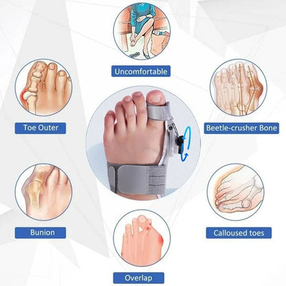 Adjustable Bunion Corrector Brace Rotatable Toe Separator Straightener