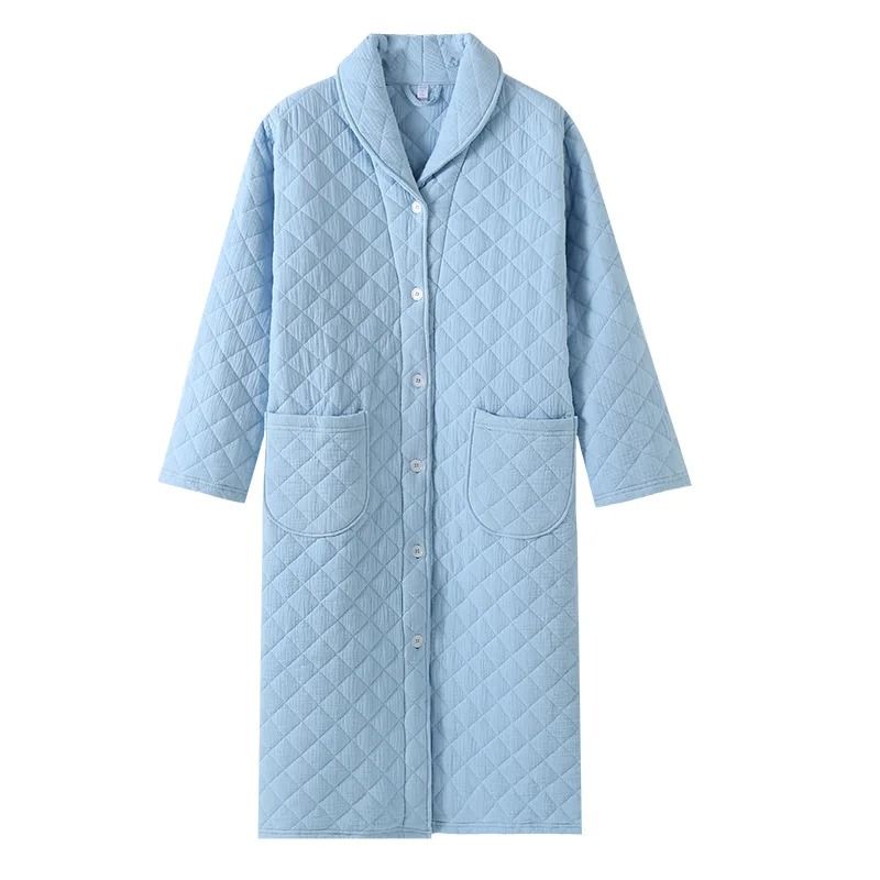 Autumn Winter Warm Cotton Filled Robe