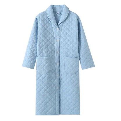 Autumn Winter Warm Cotton Filled Robe