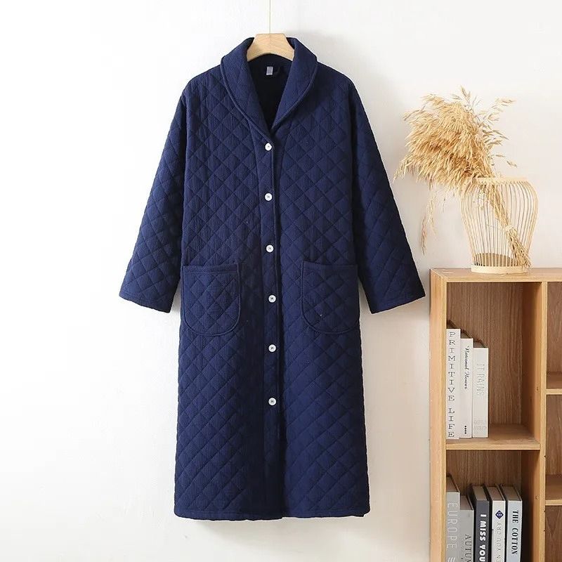 Autumn Winter Warm Cotton Filled Robe