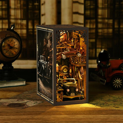 Classic Car F1 DIY Book Nook Kit – Wooden Puzzle Bookshelf Insert Model