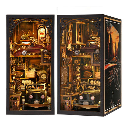 Classic Car F1 DIY Book Nook Kit – Wooden Puzzle Bookshelf Insert Model