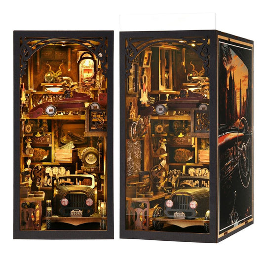 Classic Car F1 DIY Book Nook Kit – Wooden Puzzle Bookshelf Insert Model