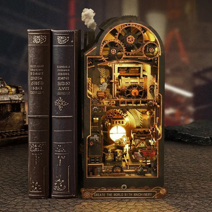 DIY Dollhouse Book Nook Kit – Wooden Puzzle Bookshelf Insert Decor