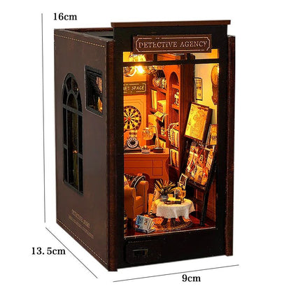 DIY Dollhouse Book Nook Kit – Wooden Puzzle Bookshelf Insert Decor