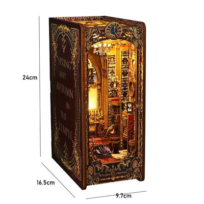 DIY Dollhouse Book Nook Kit – Wooden Puzzle Bookshelf Insert Decor