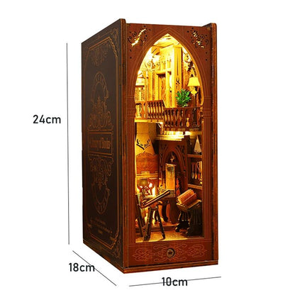 DIY Dollhouse Book Nook Kit – Wooden Puzzle Bookshelf Insert Decor