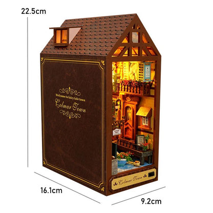 DIY Dollhouse Book Nook Kit – Wooden Puzzle Bookshelf Insert Decor