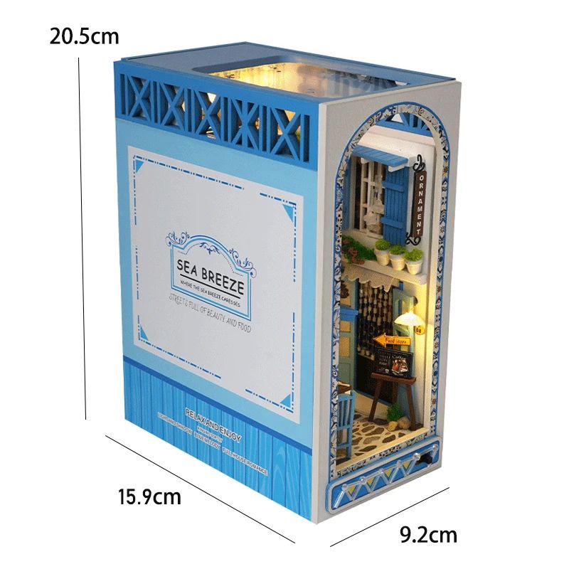 DIY Dollhouse Book Nook Kit – Wooden Puzzle Bookshelf Insert Decor