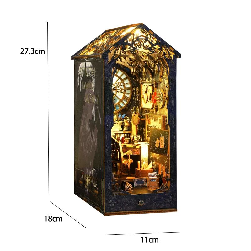 DIY Dollhouse Book Nook Kit – Wooden Puzzle Bookshelf Insert Decor
