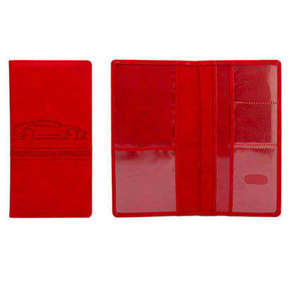 Premium Leather Car Registration Holder and Car Document Organizer Wallet for License Insurance Cards