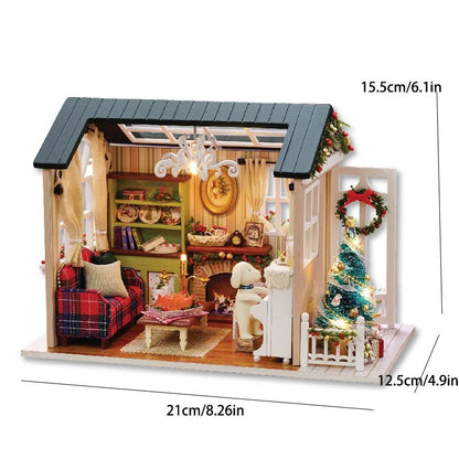 Wooden Flower Garden DIY Book Nook Kit – 3D Puzzle Bookshelf Insert with LED Lights